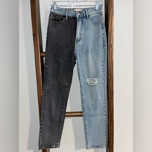 two toned jeans
